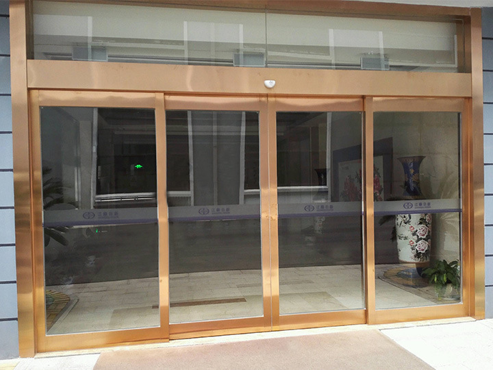 宁波有框玻璃感应门 自动感应平移门 不锈钢框感应门有框玻璃门