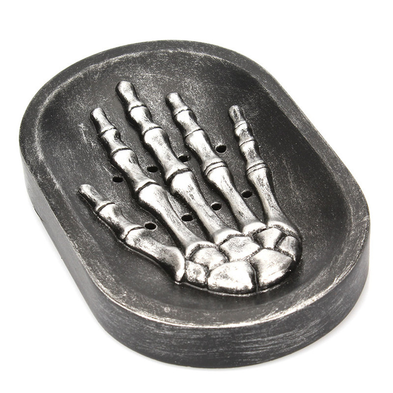 树脂骷髅手骨香皂托沥水肥皂架 卫生间洗手池鬼手肥皂盒创意家装