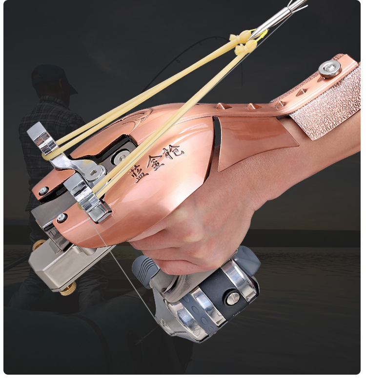 射鱼弹弓蓝金枪鱼一体弓战狼霸王弹弓打鱼镖器精准弹工户外不锈钢