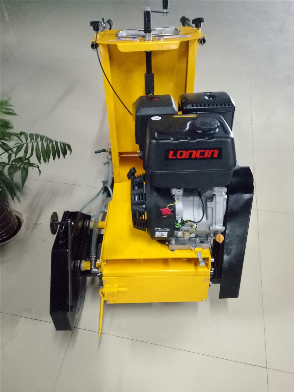 手推式混凝土路面刻纹机 道路防滑切纹机 汽油刻纹切割一体机