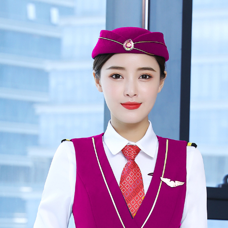 男女帽子空姐空少职业帽高铁乘务员工装帽前台接待会场专用帽