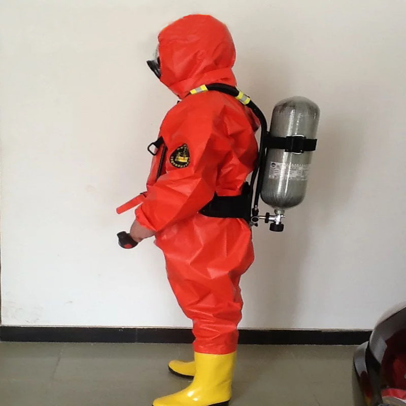 轻型连体防化服液氨氨气耐酸碱防剧毒全密封封闭重型防护服防毒衣