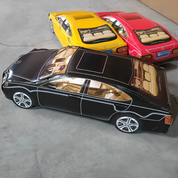 祭祀用品冥府高级纸扎奔驰跑车成品汽车轿车冥币元宝殡葬用品批发