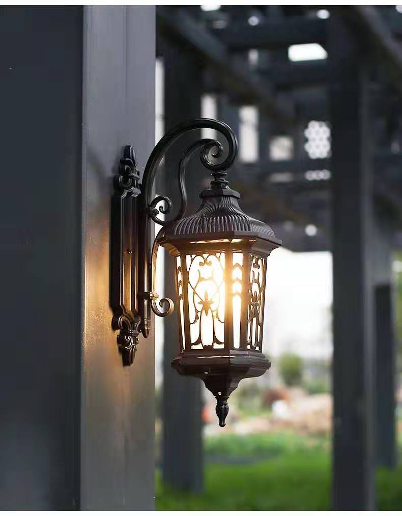 欧式户外壁灯别墅花园露台阳台挂壁灯led防水家用小区景观庭院灯