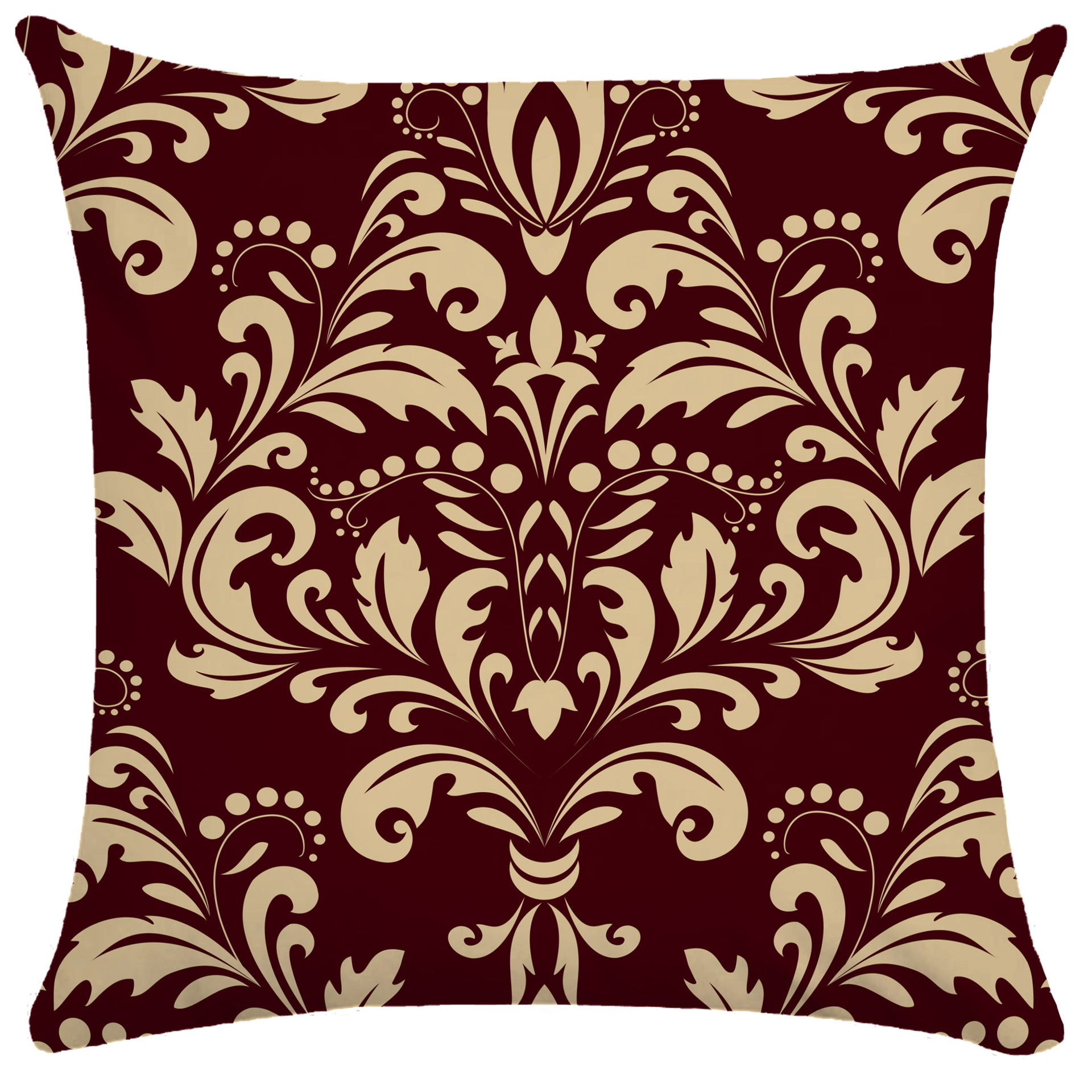 复古欧式花纹数码印花抱枕套超柔短毛绒单双面大尺寸靠枕腰枕套