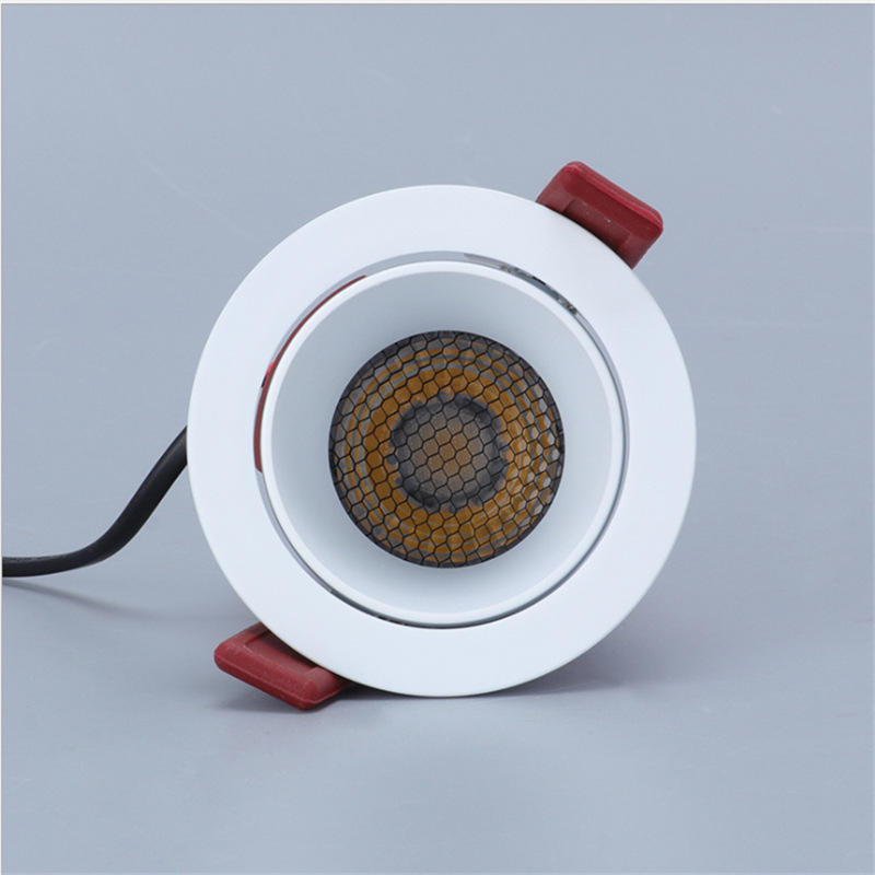 客厅科锐芯片cob射灯蜂窝网防眩光背景墙酒店洗墙灯7w12瓦天花灯