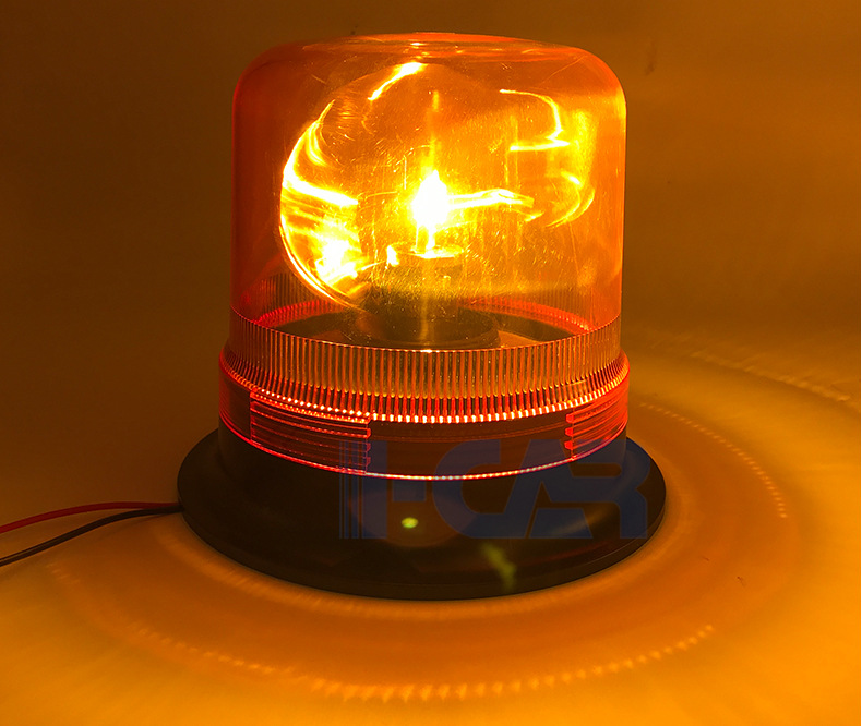 工程警示灯道路施工车吸顶旋转卤素灯矿场施工安全信号灯12v 24v