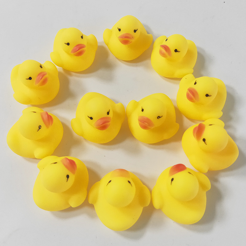 Bathing Small Yellow Duck Squeeze and Sound Sound Little Duck Toy Swimming Pool Bathroom Duck Milk Tea Shop Small Gift