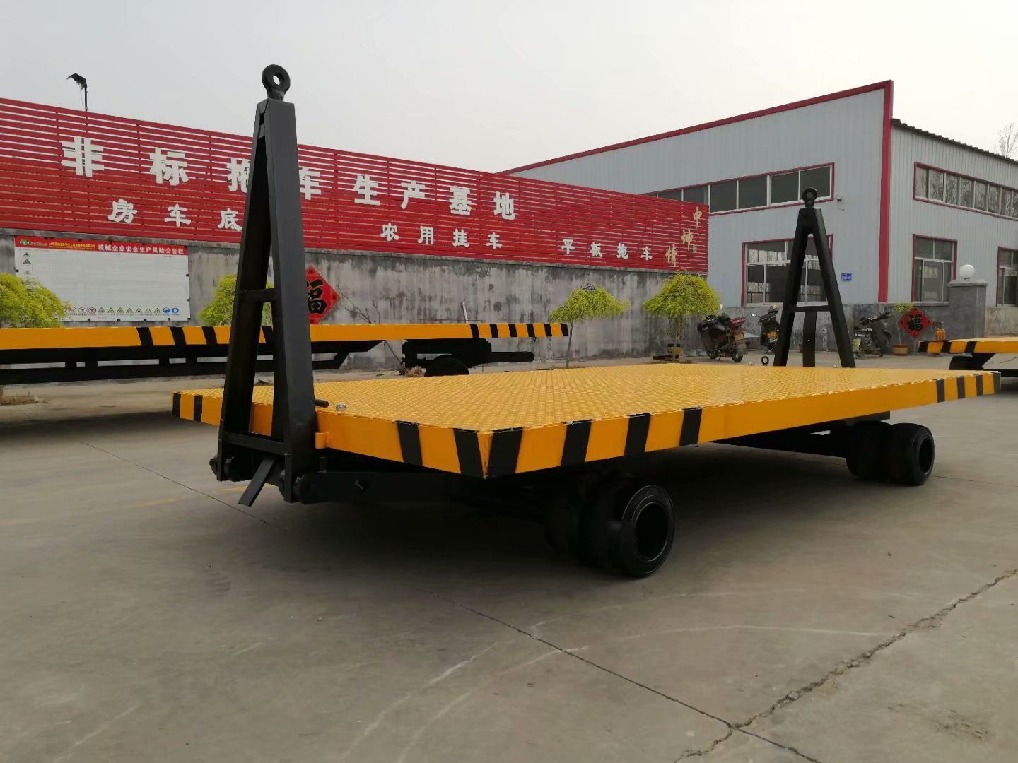 双向牵引拖车平板车 物流搬运车 牵引式重载平板拖车物流车