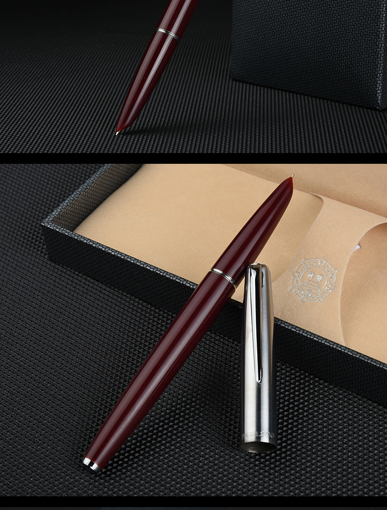 hero英雄100钢笔 14k金笔办公练字签字笔复古款钢笔0.5mm批发