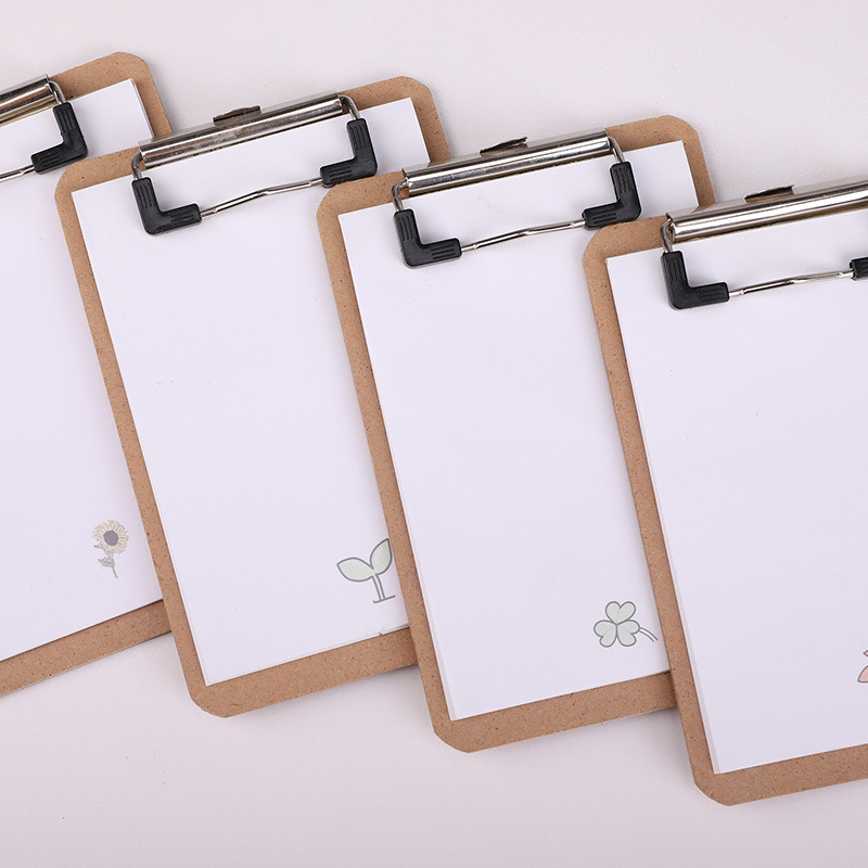 厂家直销学生书本笔记超强夹子垫板 卡通图案学生a6写字垫板批发