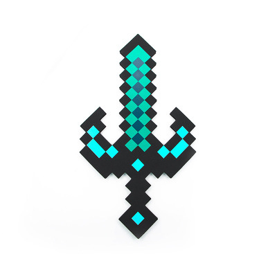 我的世界玩具剑游戏主题eva泡沫武器像素玩具款式多