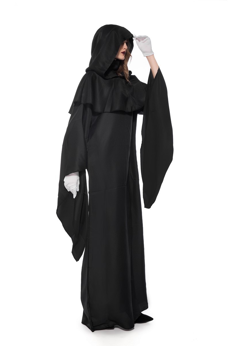 万圣节新款cos黑暗男巫师长袍恶魔随从魔法巫师吸血鬼舞台演出服