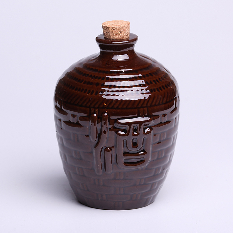 土陶瓷酒瓶500ml1斤酒坛子装酒容器产地货源宜兴仿古带盖子小酒壶