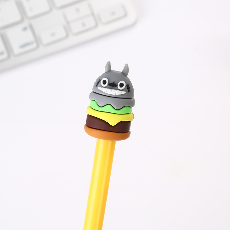 日韩动漫卡通公仔笔头 软胶滴胶工艺立体笔帽 学生用品定制logo