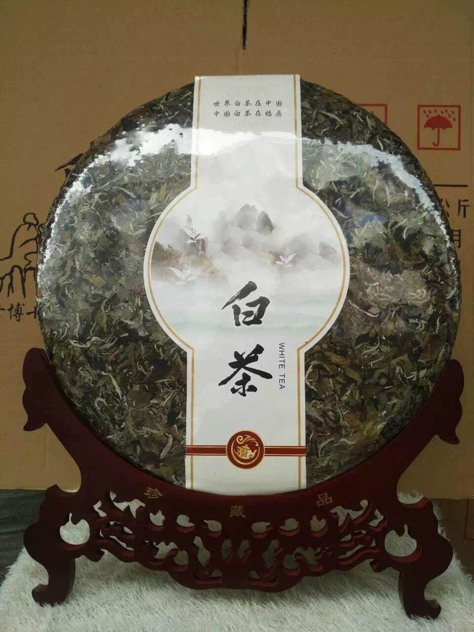 年货送礼六斤福鼎寿眉白茶饼 6斤大饼一口料大白茶饼批发厂家批发