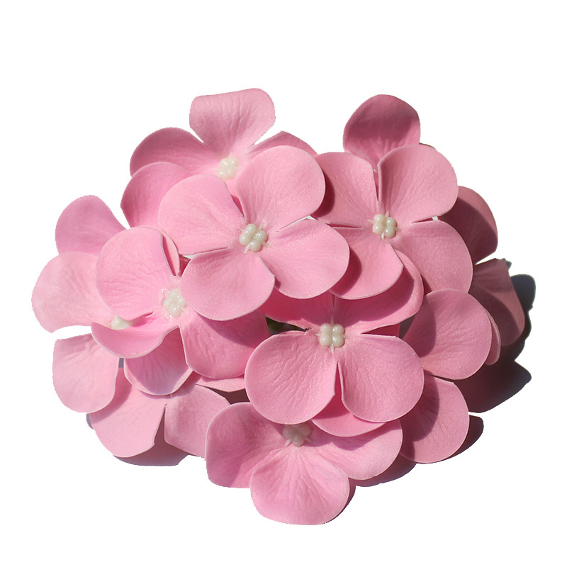 12 Fork Hydrangea Artificial Flowers Soap Flower Head Wholesale Simulation Hydrangea Hand Gift Christmas Gift Box Flower Delivery Big Leaf Hydrangea