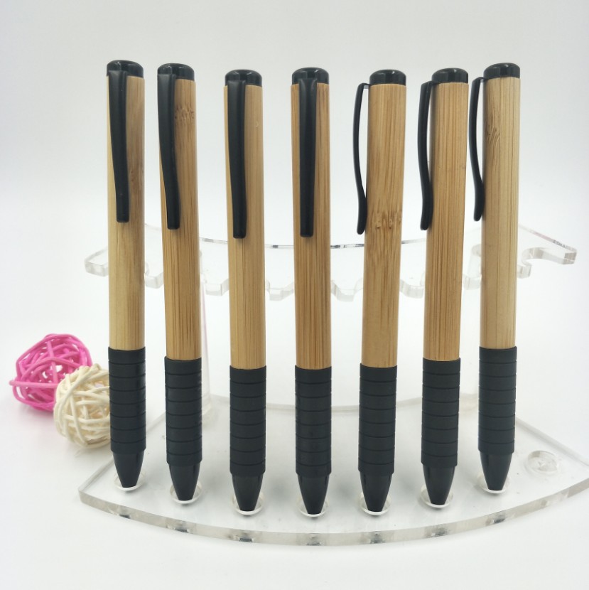 竹子笔竹筒环保笔竹竿弹跳跳动圆珠笔酒店学校广告用可定制logo