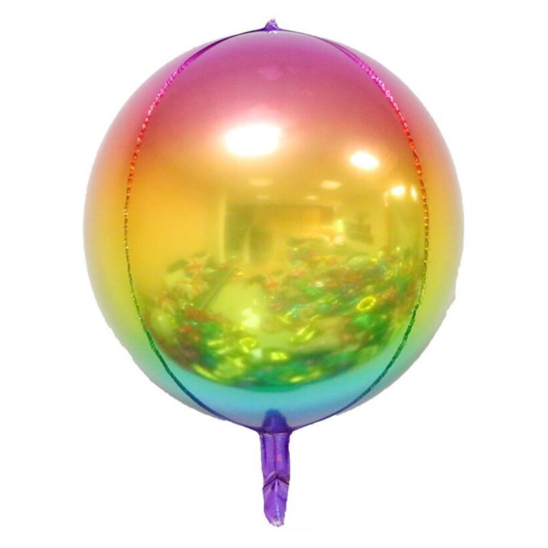 New 22-Inch 4D Gradient Color Series Carnival Festival Aluminum Foil Balloon Wholesale Birthday Party Decoration