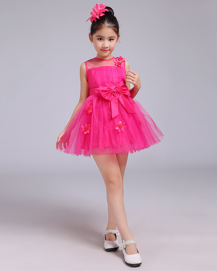 女童公主裙纱裙六一儿童节表演服合唱裙幼儿园亮片舞蹈演出服新款