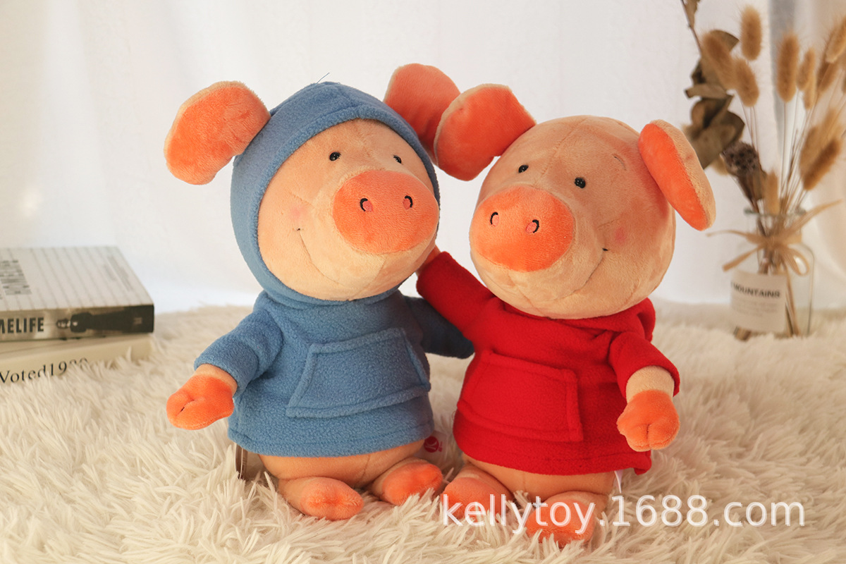 可一卫衣nici小猪威比ins毛绒玩具小猪公仔玩偶厂家直销一件代发