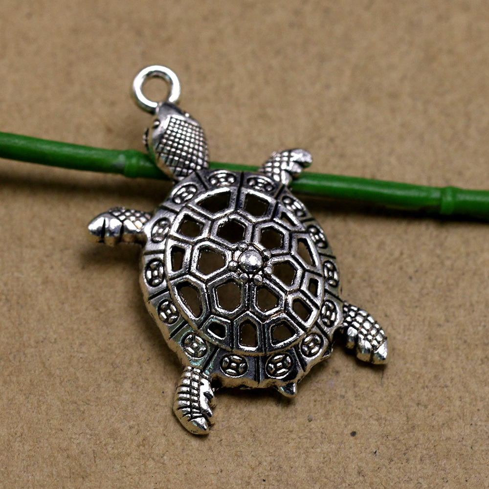 ebay爆款 动物类ins复古合金乌龟项链吊坠 diy饰品配件 厂家直销