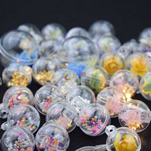大尺寸透明塑料吊球  耳钉装饰亚克力挂球圣诞家居婚礼悬挂水晶球
