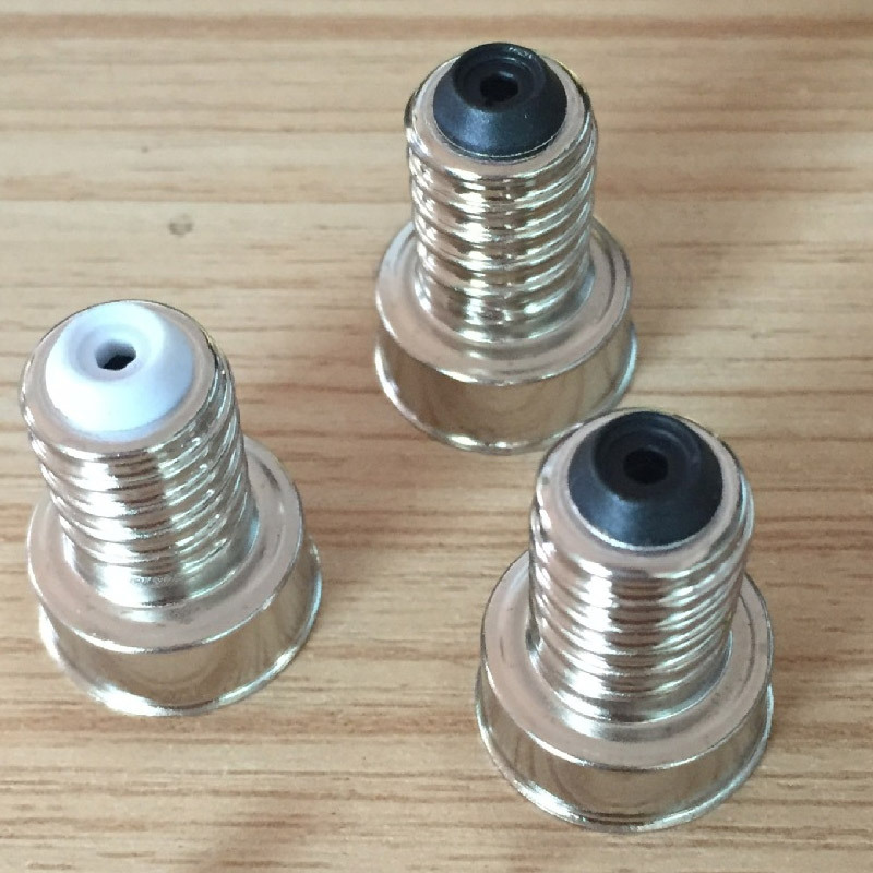 e12免焊灯头灯座 铝镀镍合金免焊灯头 美观家用led灯座灯头配件