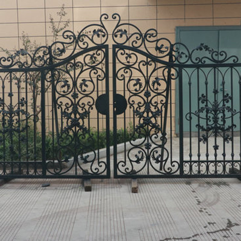 博盾可定做欧式雕花铁门实心铁艺大门防盗门别墅大门电动平开门