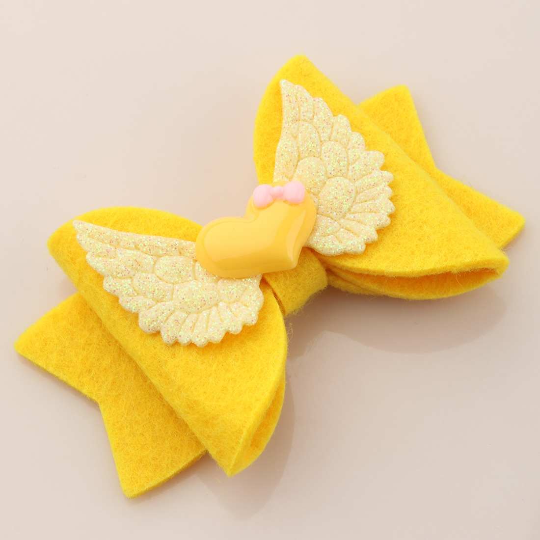 新款派对无纺布儿童蝴蝶结发夹 蝴蝶结翅膀发夹发饰