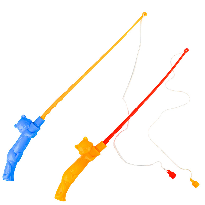 迷你磁性钓鱼竿小宝宝简易玩具鱼竿直线小杆儿童家用钓鱼玩具竿