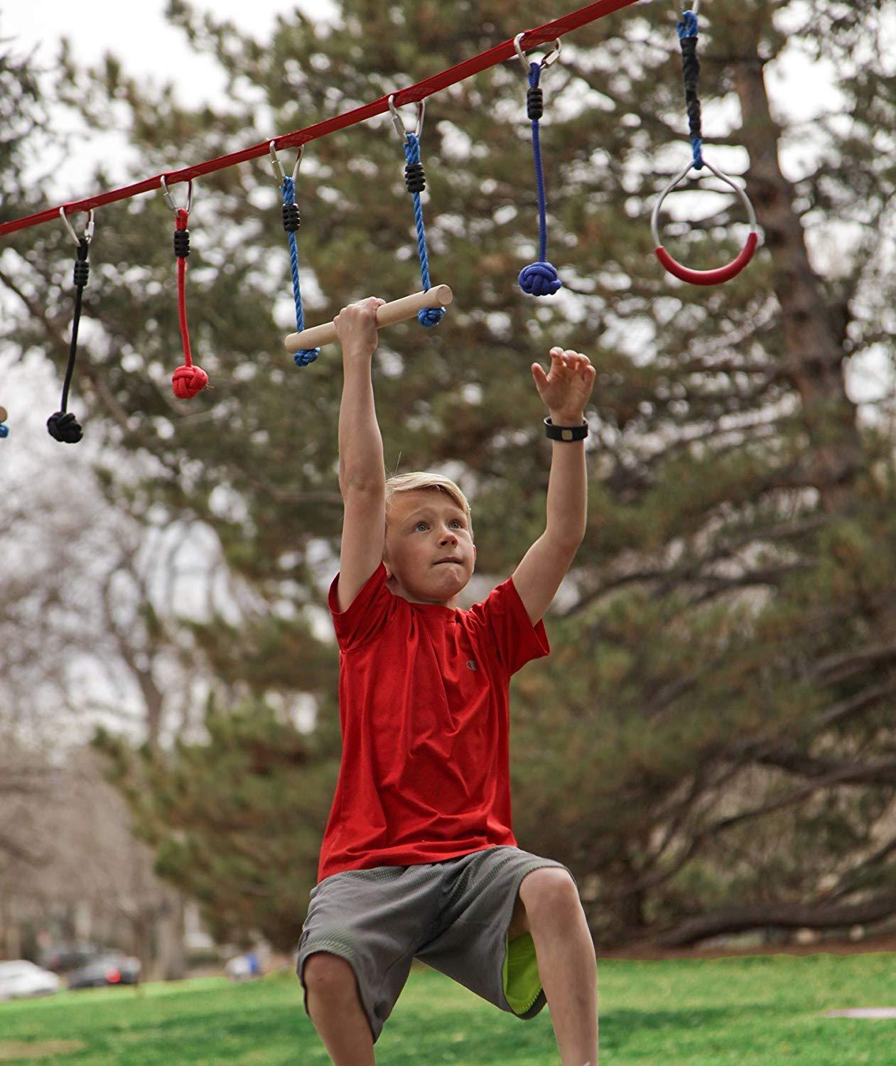 儿童户外障碍攀爬 走扁带运动套装 忍者训练绳户外拓展平衡训练