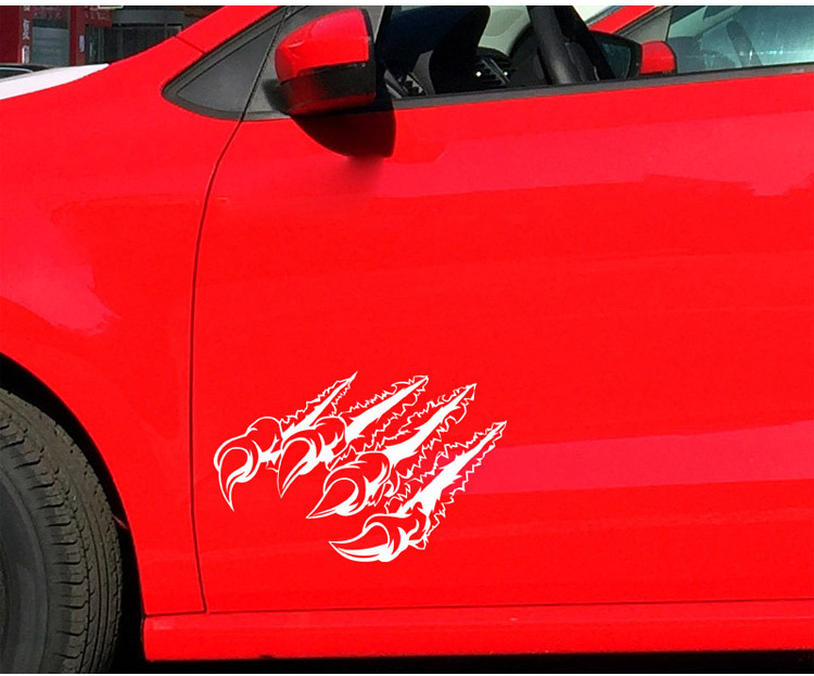 3d个性恐龙爪抓痕车贴 创意摩托汽车车门车身车尾怪兽恶魔爪贴纸