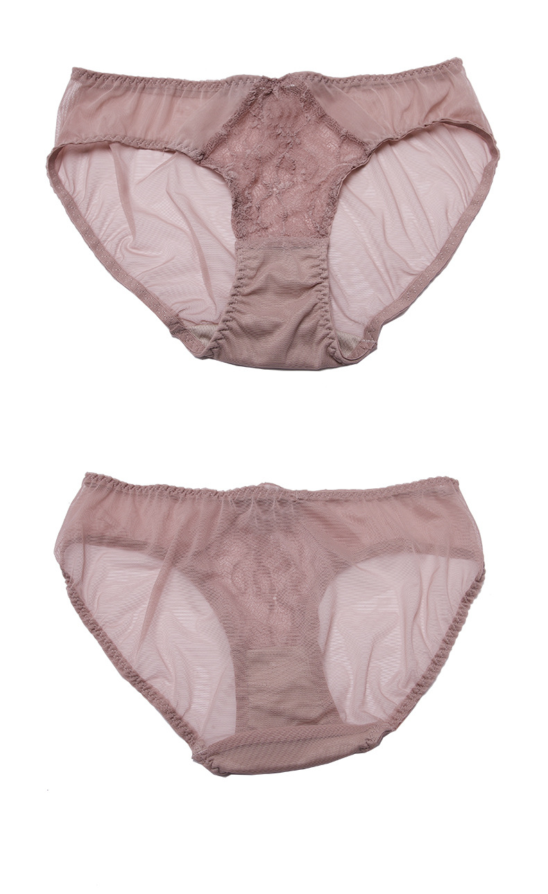 qingma新品性感蕾丝女内裤中腰提臀收腹三角裤女舒适透气厂家直销