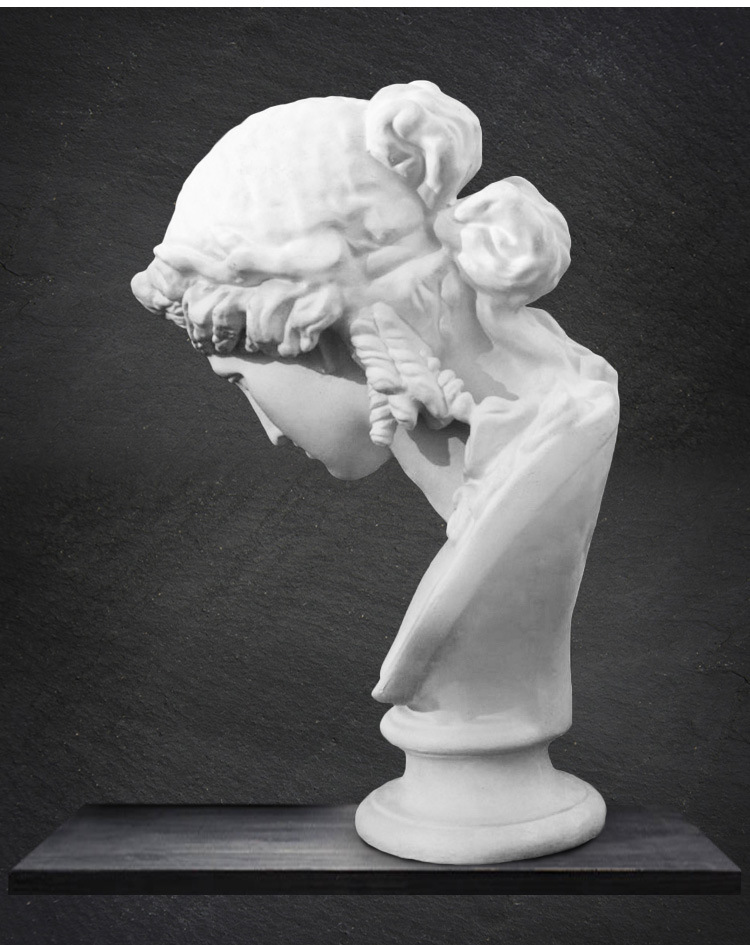 艺伯乐70cm阿里亚斯石膏像头像美术素描用品教具石膏雕塑雕像摆件