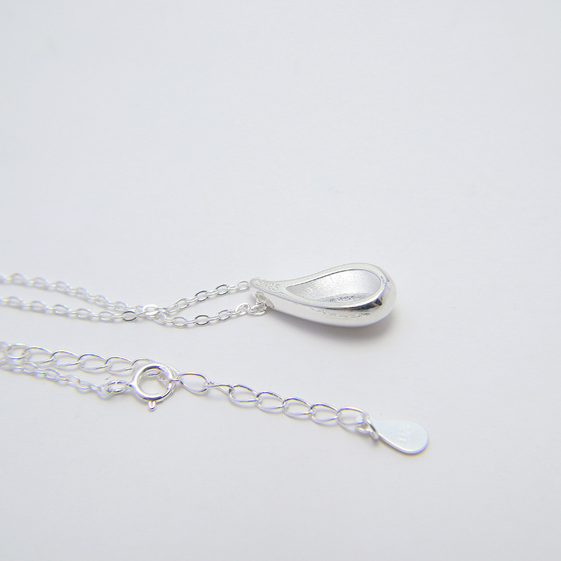 纯银项链_银之美银饰 s925纯银水滴项链 韩国明星同款