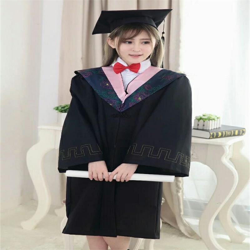 学士服大学毕业生学士服学院风礼服全套衣服垂布帽子流苏