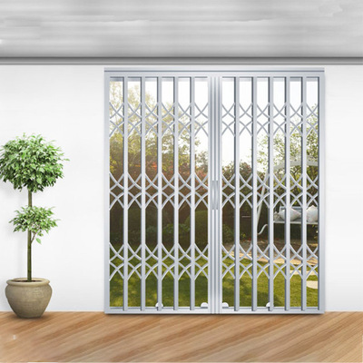 厂家直销304/201不锈钢拉闸门拉门拉闸防盗窗推拉门伸缩门折叠门