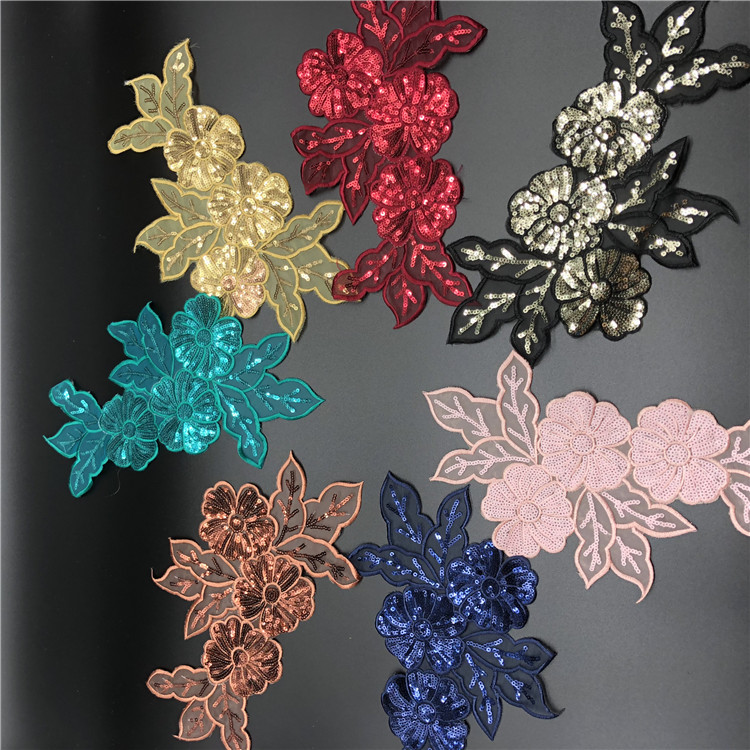 亮片电脑绣花卫衣补丁鞋花帽子装饰3厘珠片手工绣服装配饰