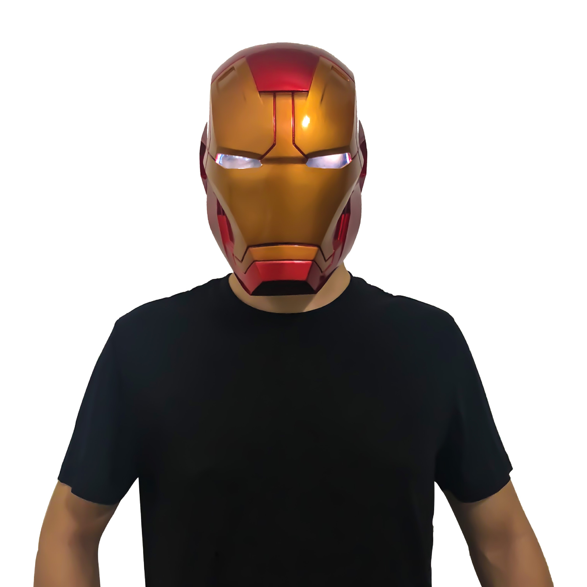 刚铁侠发光头盔iron man 眼睛可发光 模型 1:1真人穿戴摆件