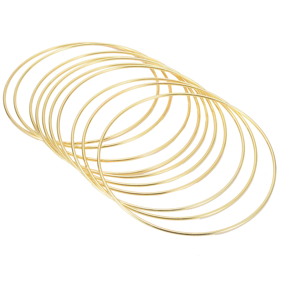 高档家居装饰金属捕梦网风铃金色花艺大圆圈加焊大铁圈焊接大铁环