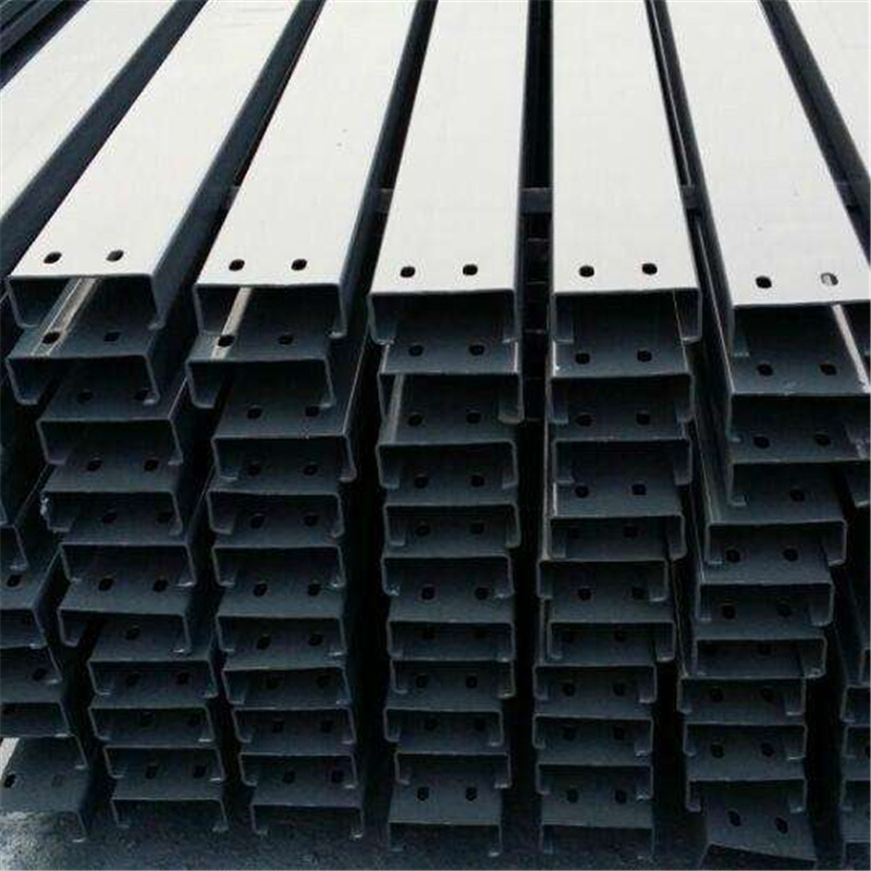 5八字筋加筋c型钢 檩条来图冲孔加工