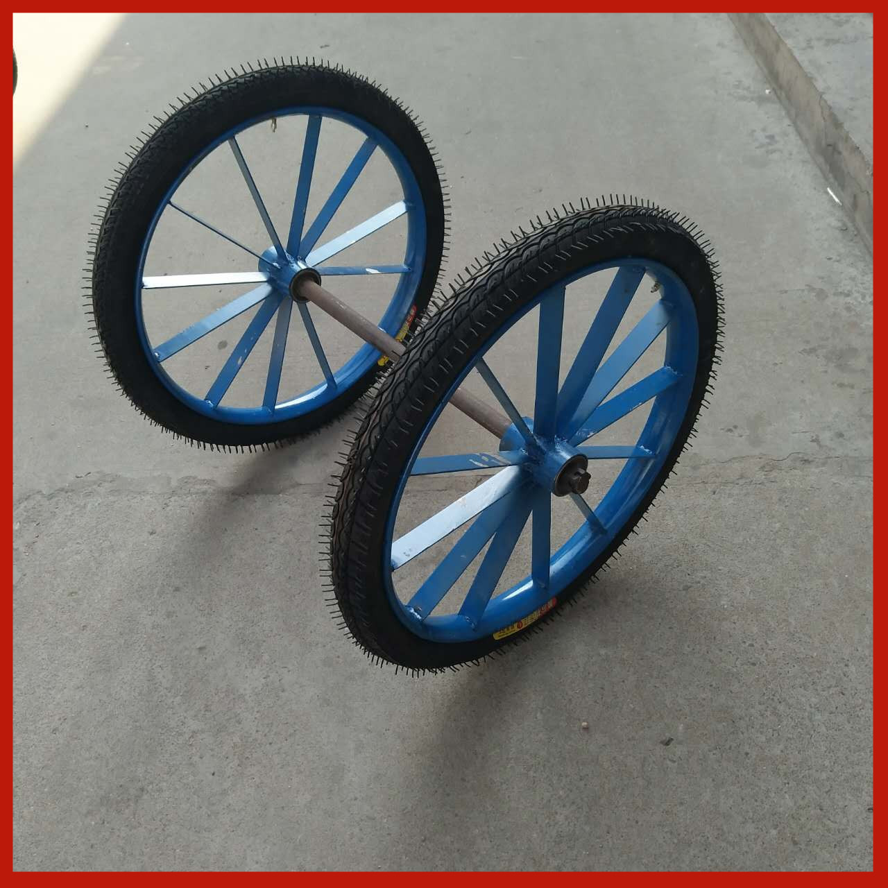 源头厂货力车充气轮 地板车轮工地用双轮车轮上料车轮 斗车实心轮