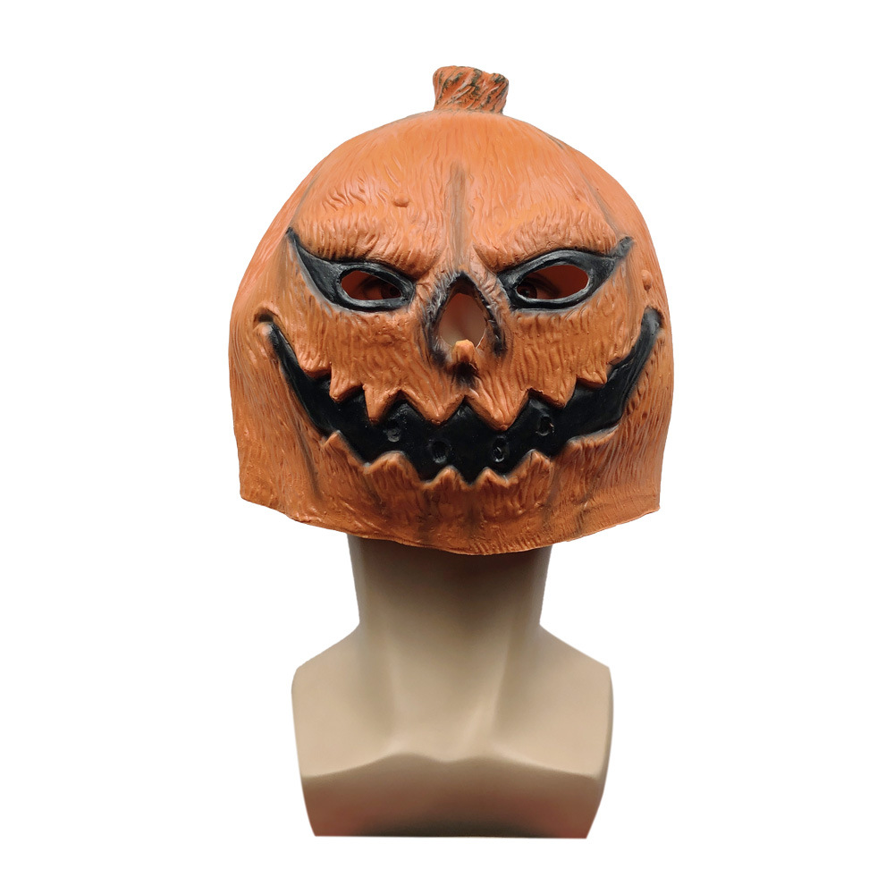 万圣节恶魔南瓜头套面具 化妆舞会搞笑恐怖头饰 狂欢派对表演道具