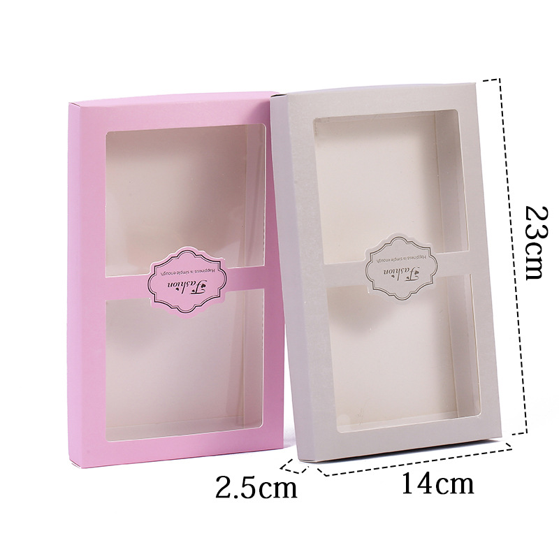 2022 Manufacturers Can Set Logo Color Universal Transparent Window Paper Box Underwear Stockings Packing Box in Stock Wholesale