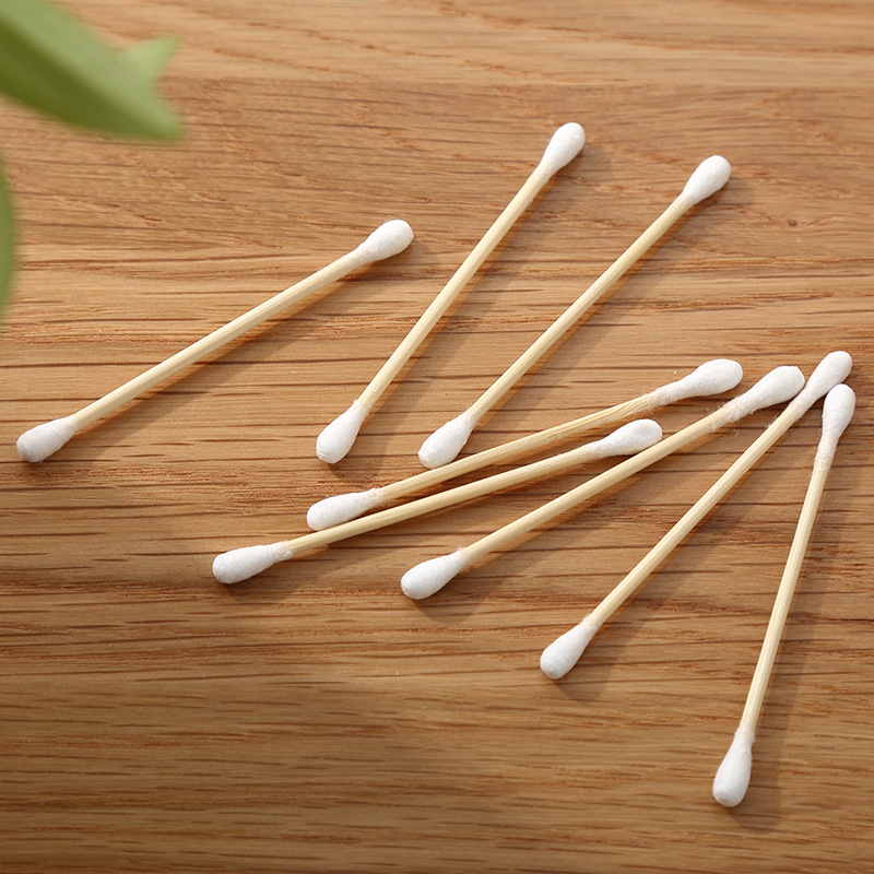 Disposable Cotton Swabs Double-Headed Wooden Stick Cotton Swab Cotton Rod Ears Sanitary Napkin Baseball Cotton Swab Stick Makeup Removing Cosmetic