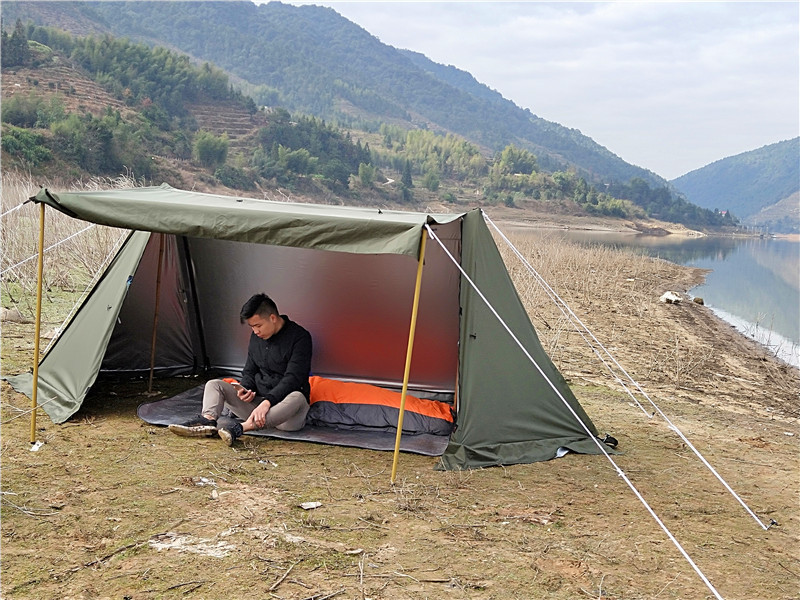 户外生存装备定制庇护所式帐篷bushcraft公园党野外生存军幕露营