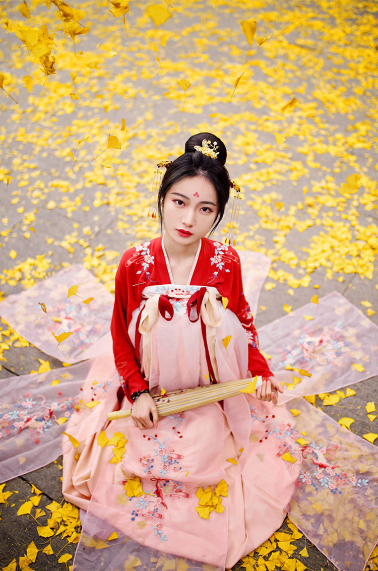 汉服女古装仙女裙齐胸襦裙古装汉服夏装日常改良古风清新淡雅唐装