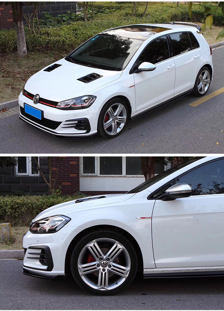 适用于高尔夫7.5改装gti包围保险杠总成侧裙后唇排气运动款包围