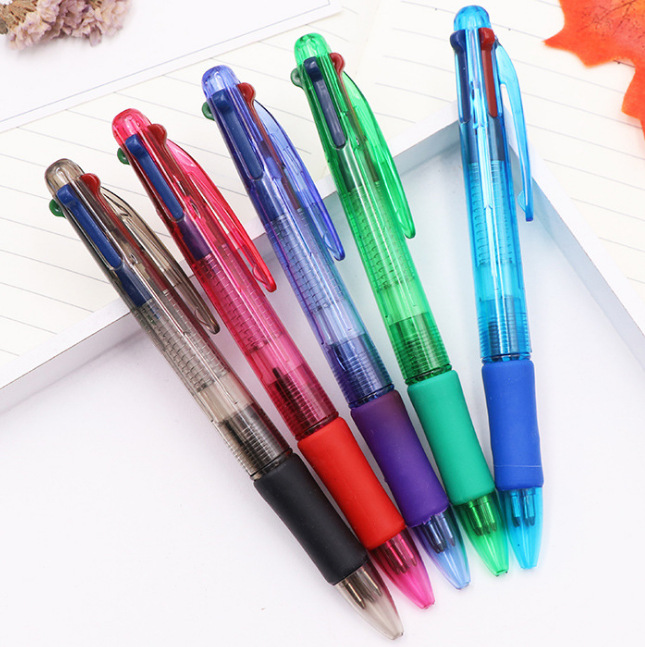 四色圆珠笔 龟兔画板专用笔 多种颜色圆珠笔 四色笔多功能 文具